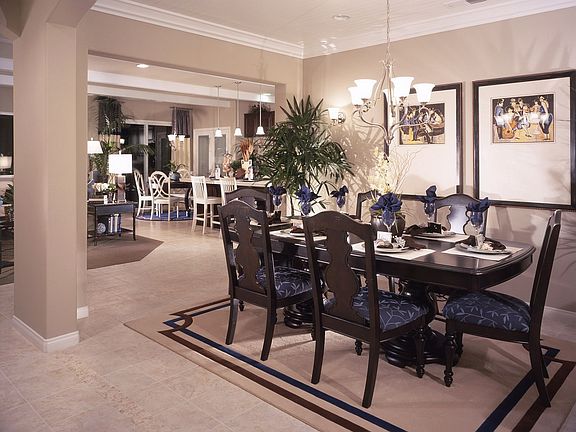 dining room of model home