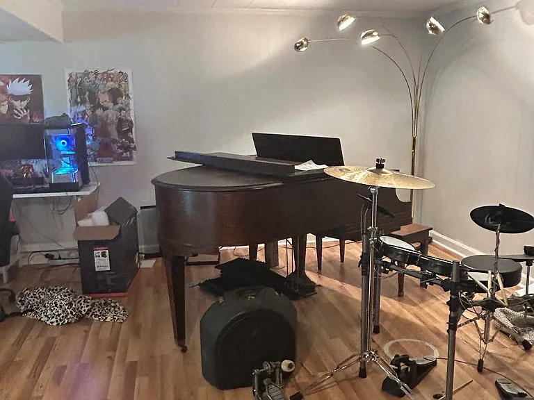 lower level bonus room - baby grand piano included in rental