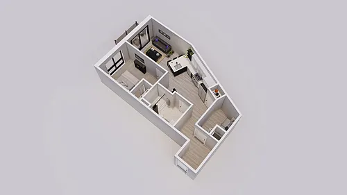 Floor plan The Yellow Lily Furnished Executive Guest Suite