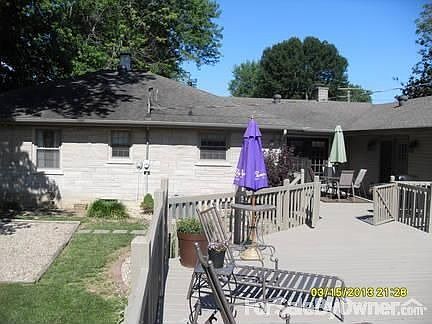 Back view of back/side yard & deck