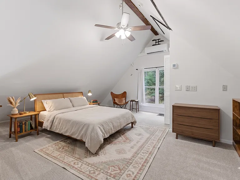 Virtually staged 2nd Bedroom with half bath