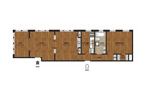 Floor plan Lagoon - One Bedroom + Den