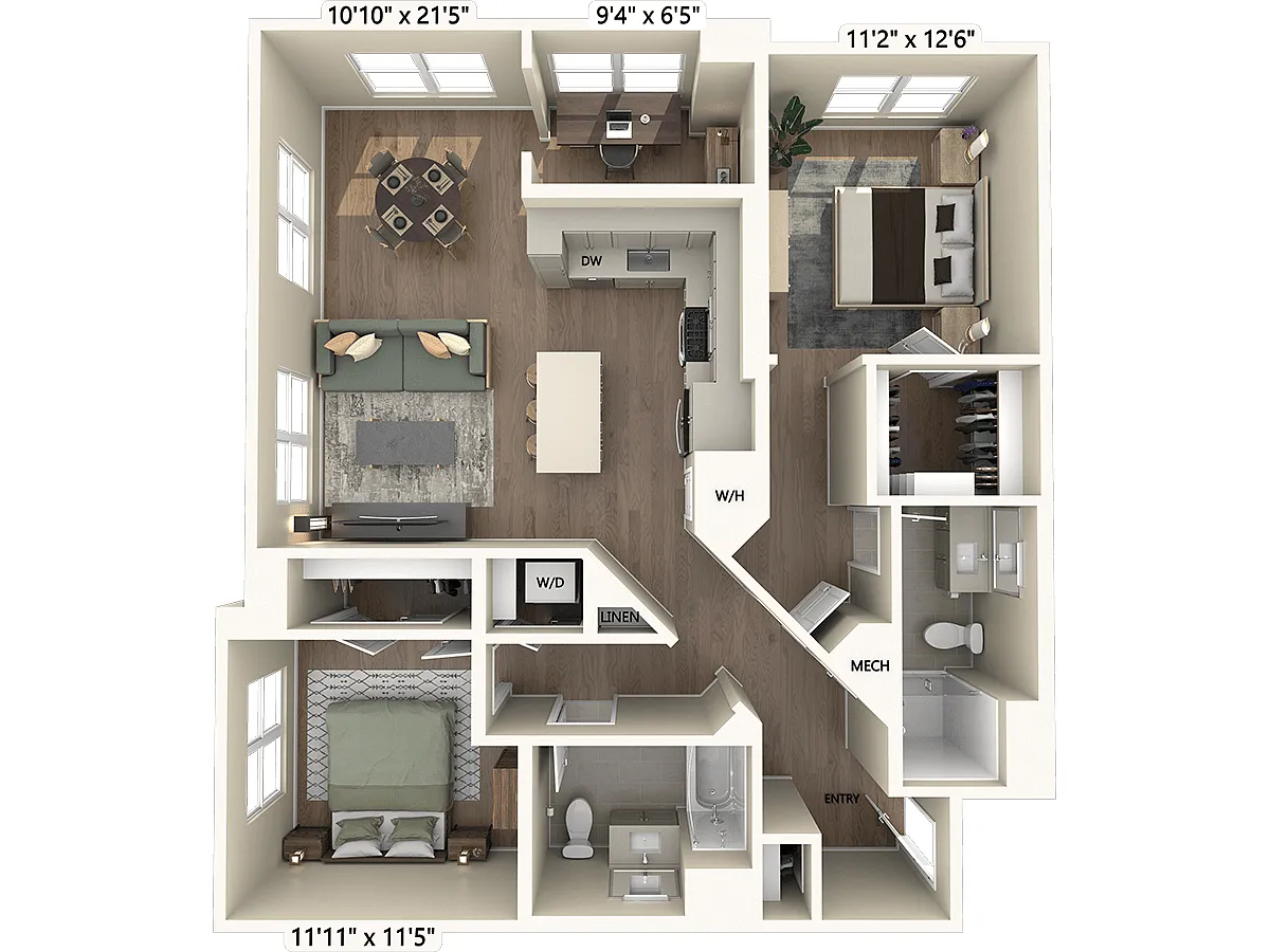 Floor plan B3m2-D-Upgrade