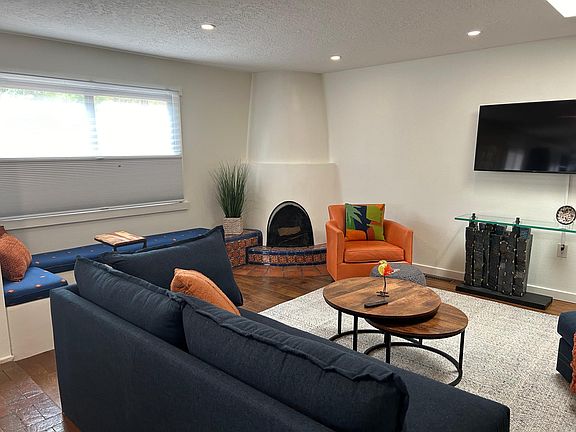 Living room - kiva fireplace
