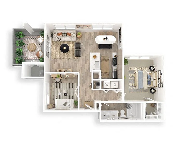 Floor plan A3 1x1 + Den