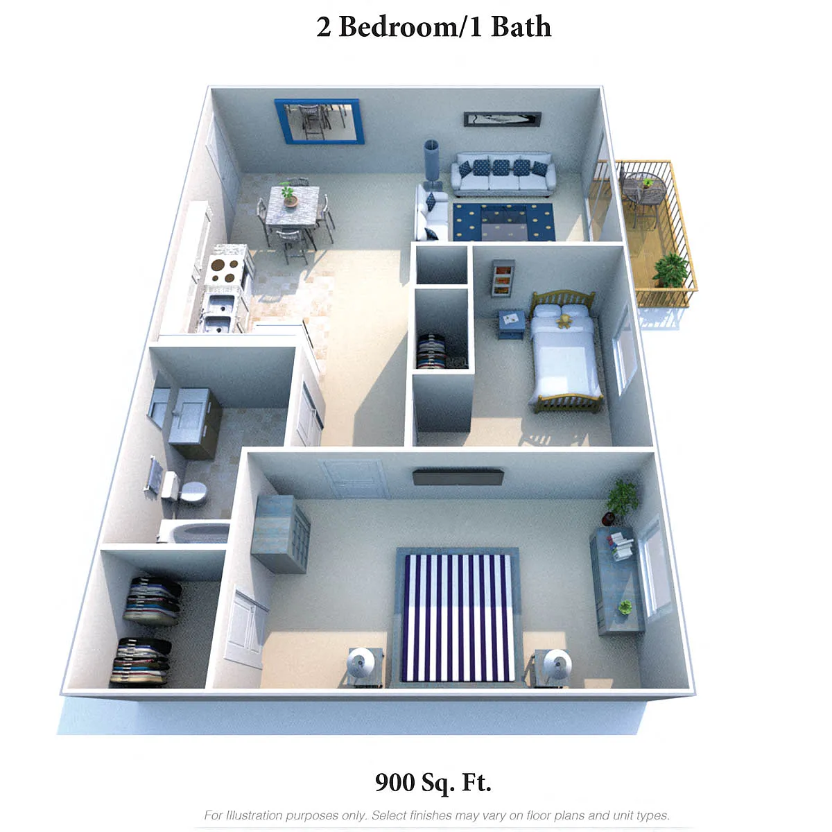 Floor plan 2 Bedrooms 1 Bath