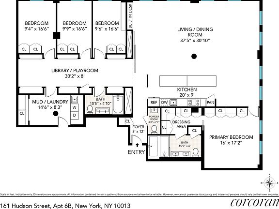 2nd image of 161 Hudson St APT 6B