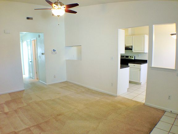 Living Room With Ceiling Fan!