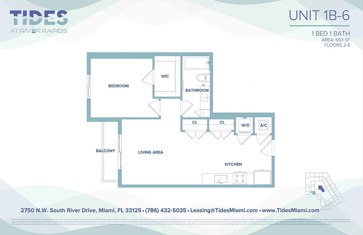 Floor plan 1B-6