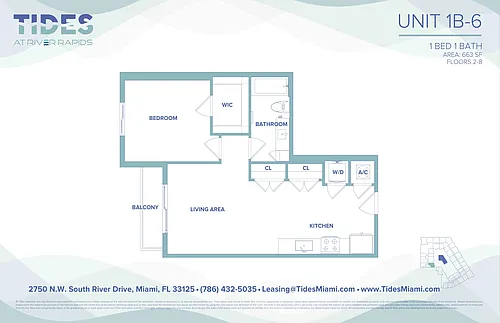 Floor plan 1B-6