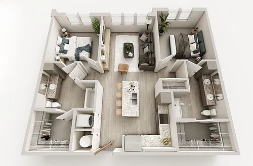 Floor plan 2 Bedrooms