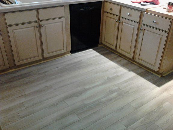 new kitchen floor close up