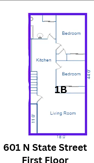 601 N State St #1B