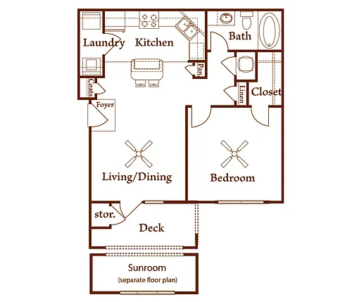 Floor plan Honeysuckle - Deck