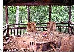 Relaxing screened porch with fantastic view.