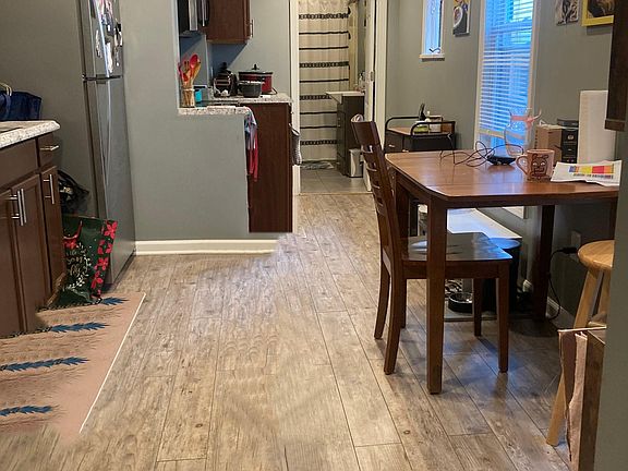 View into kitchen from bedroom/living room