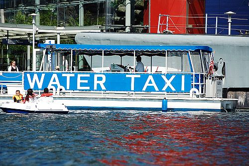 Water Taxi available to take you to and from different parts of the city.