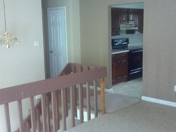 Stairs going up from landing