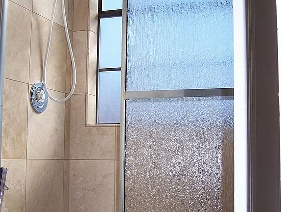 Newly remodeled shower and floor