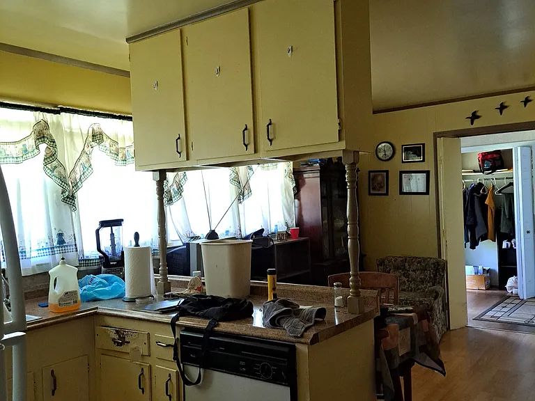 Kitchen countertop and cabinets