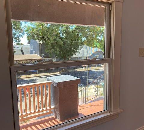 looking out front window