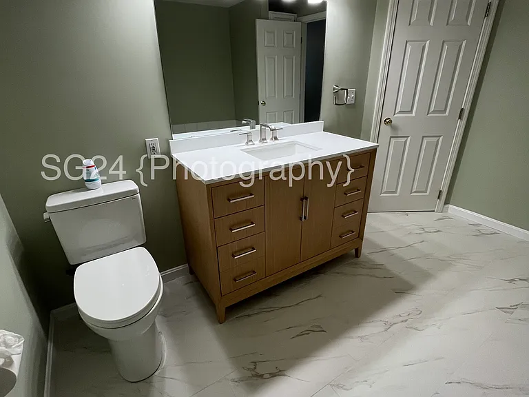 Remodeled upper floor bathroom