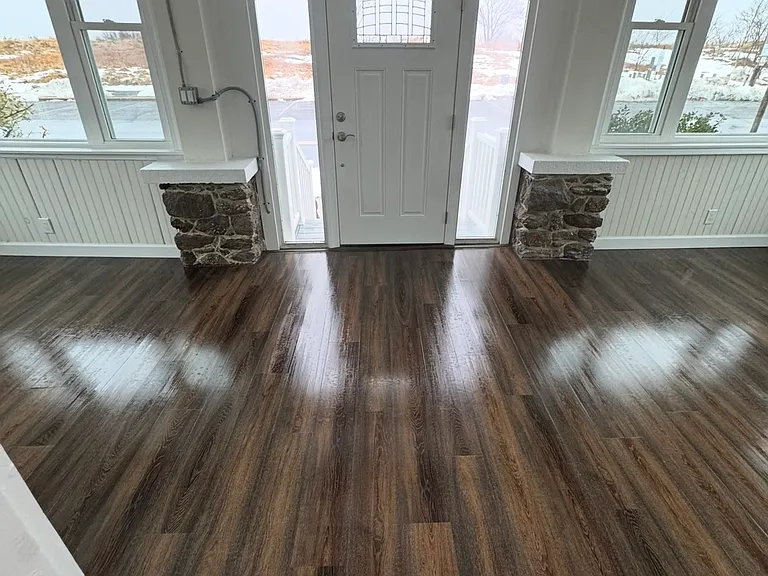 front entry into sunroom