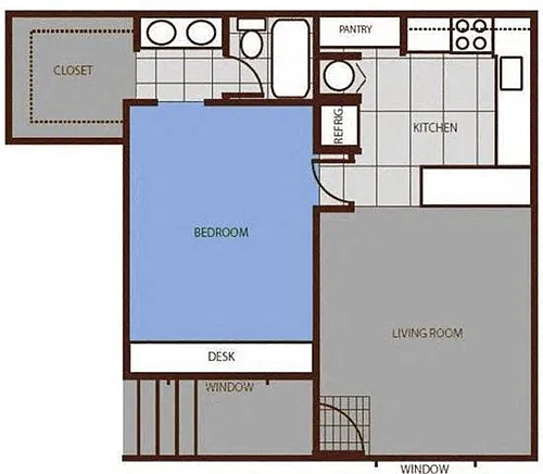 Floor plan One Bedroom