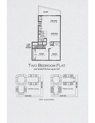 Floor plan Flat w/ Balcony