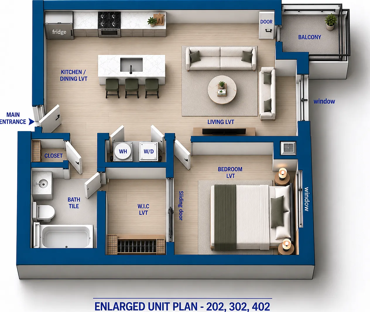 1 bed, 598 sqft, $1,680 — Photo 1