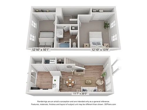 Floor plan Bentley II Town - VIL
