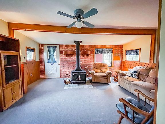 Living Room with Wood Stove 