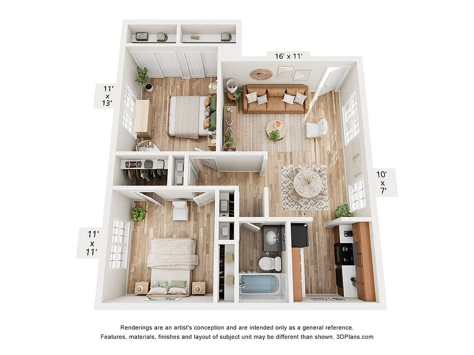 Floor plan 2 Bedroom