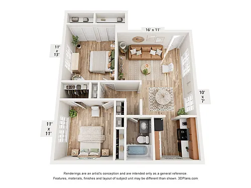 Floor plan 2 Bedroom