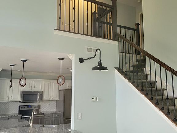 Kitchen & stairway from living room