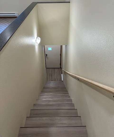 Top of Stairs, looking down the stairs