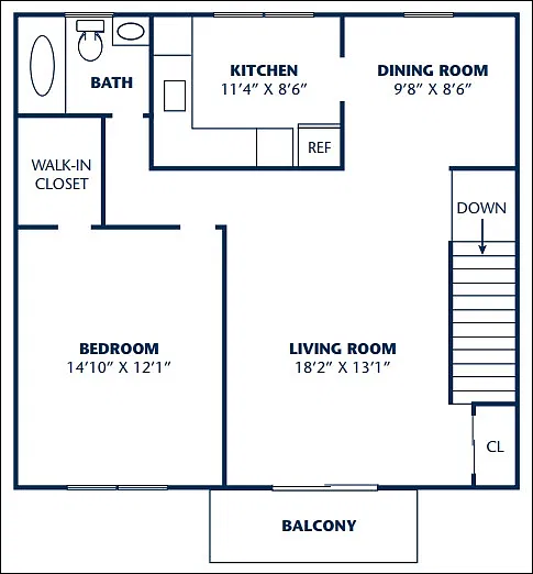 Floor plan 1 Bedroom