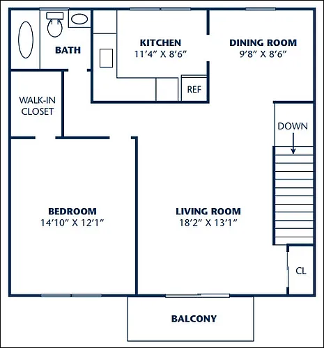 Floor plan 1 Bedroom