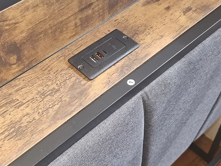 Charging Station on the Headboard of the Bed