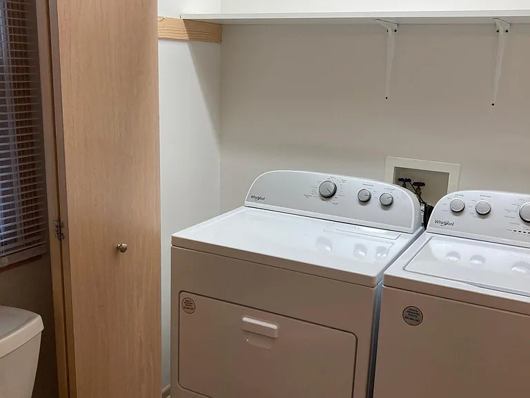 Laundry in first floor bathroom