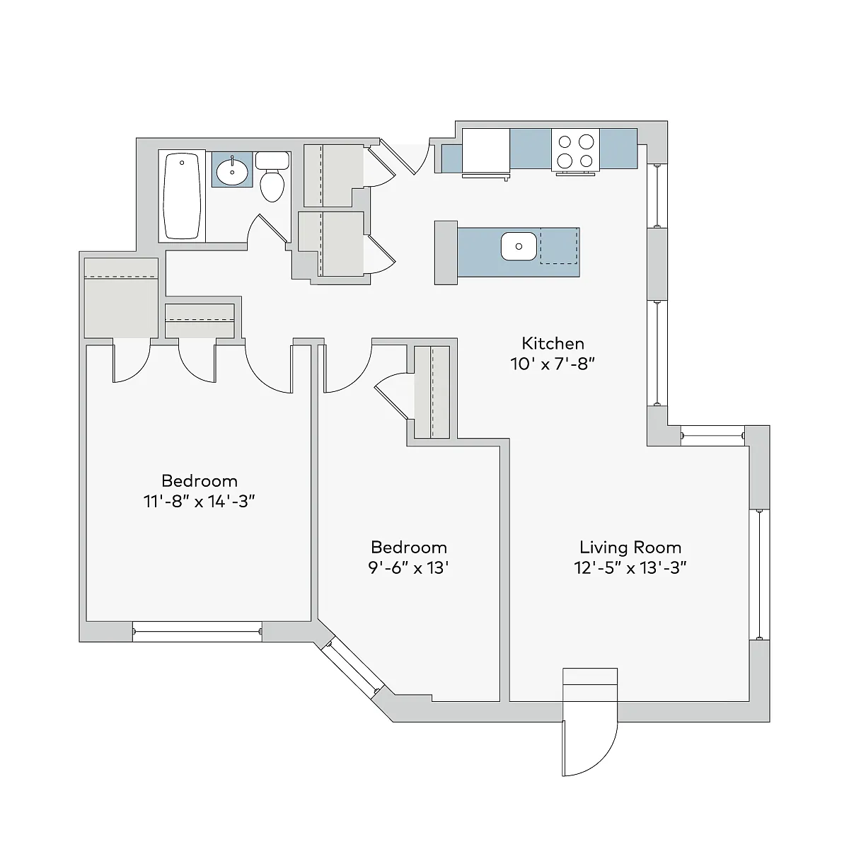 Floor plan mon-2bj