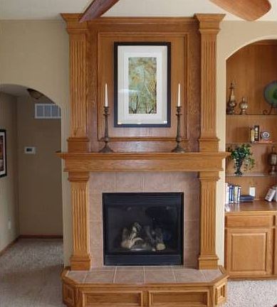 Fireplace surround is ext