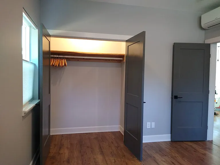 Downstairs bedroom and closet