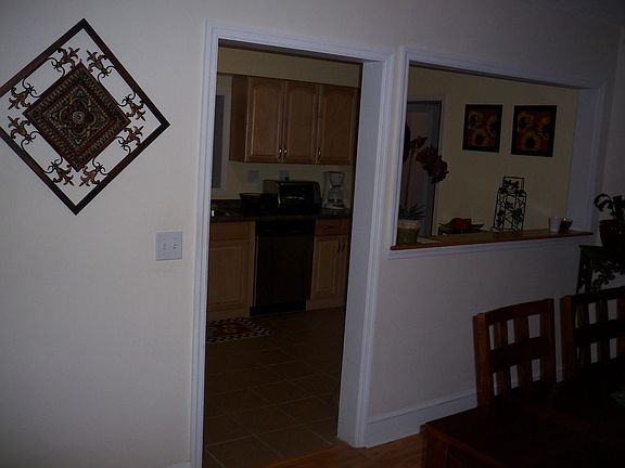 Looking into kitchen from dining room