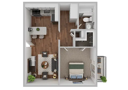 Floor plan One Bedroom