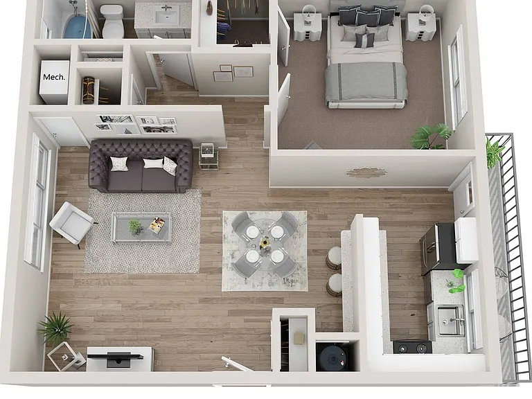 1x1 Floor Plan 1x1 Floor Plan