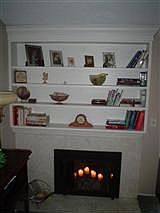 Built in Book Shelf and Fireplace