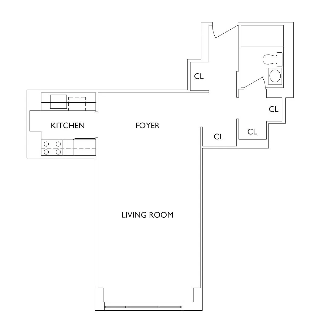 Floor plan JAMES MARQUIS - Studio One Bathroom