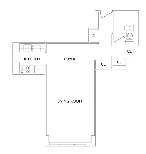 Floor plan JAMES MARQUIS - Studio One Bathroom