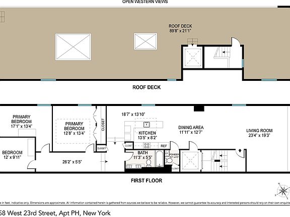 2nd image of 158 W 23rd St #Penthouse